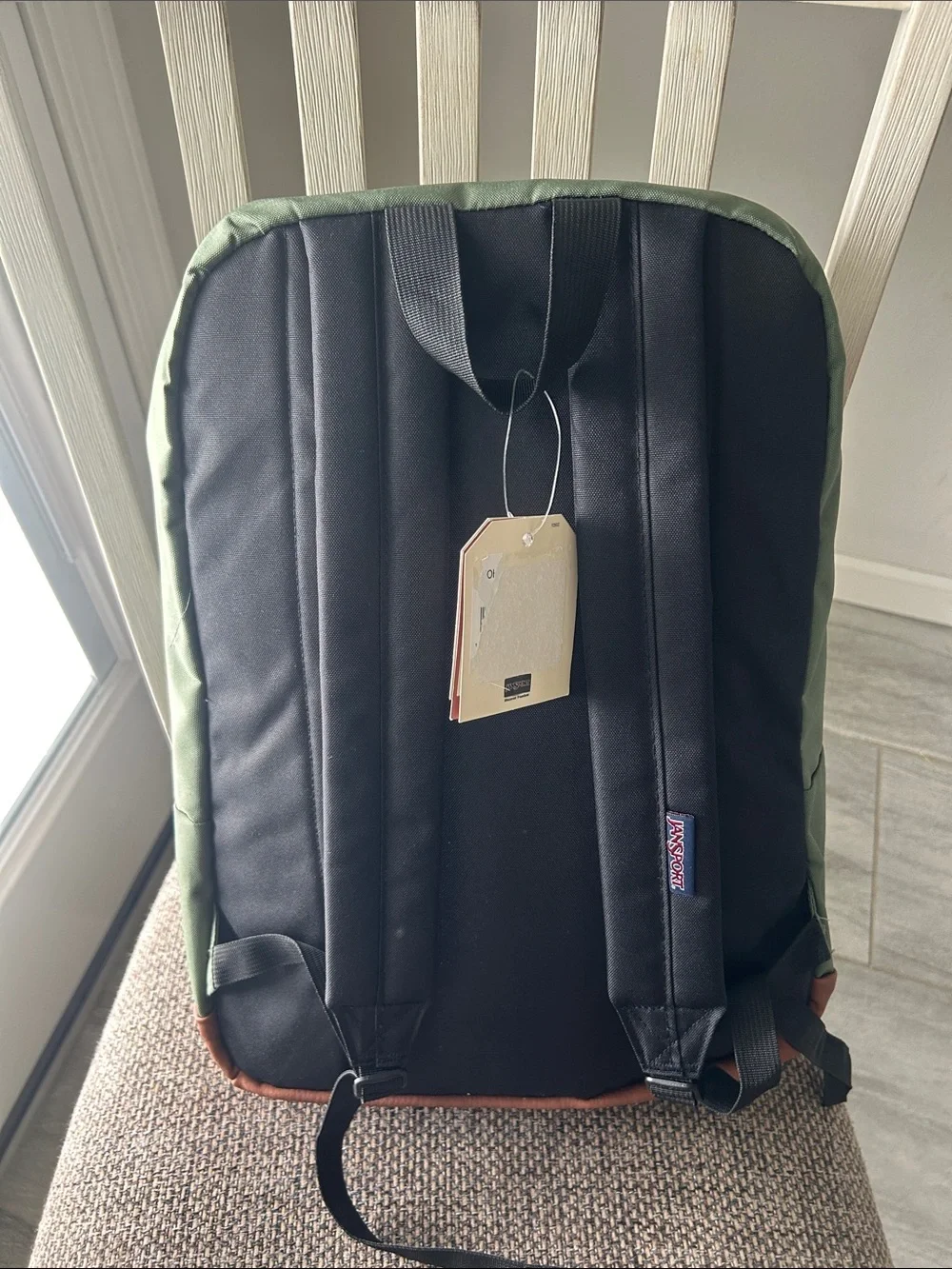 JanSport City View Backpack Olive Green Brown Bottom NWT Back to School Laptop
